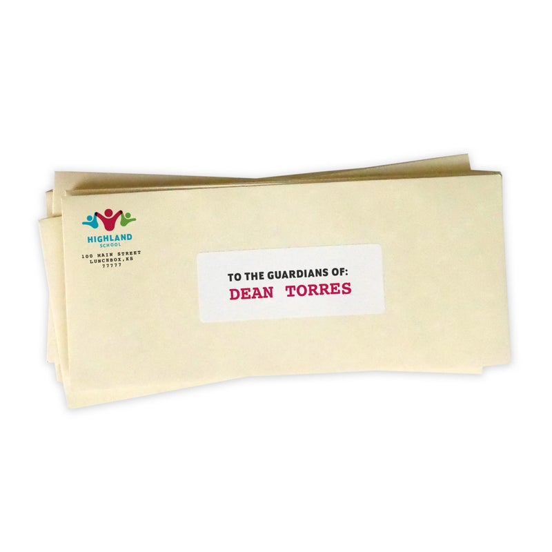 MACO Laser/Ink Jet White Address Labels, 1-1/2" x 4", 14 per Sheet, 1400 per Box (ML-1450) - Image 2